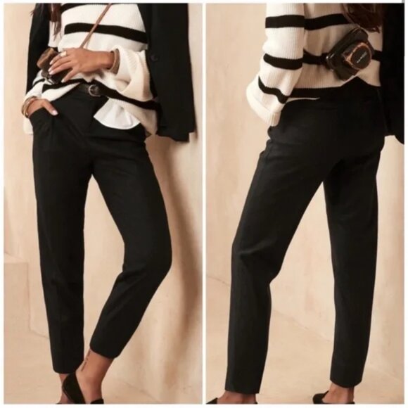 Banana Republic High Rise Pleated Front Tapered Ankle Pants Size 14 NWT - Picture 1 of 12